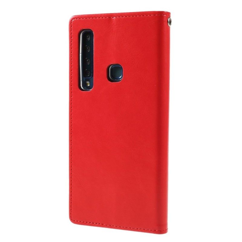 Folio-hoesje Samsung Galaxy A9 Rood Leereffect Kwik