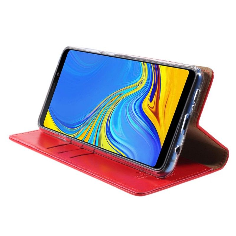 Folio-hoesje Samsung Galaxy A9 Rood Leereffect Kwik