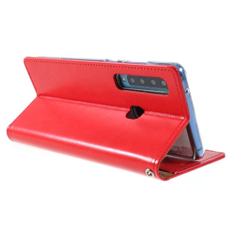 Folio-hoesje Samsung Galaxy A9 Rood Leereffect Kwik