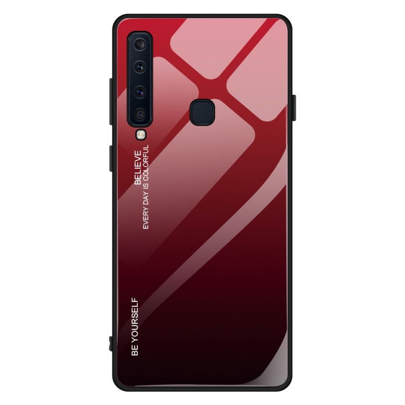 Hoesje Samsung Galaxy A9 Magenta Rood Wees Jezelf Gehard Glas