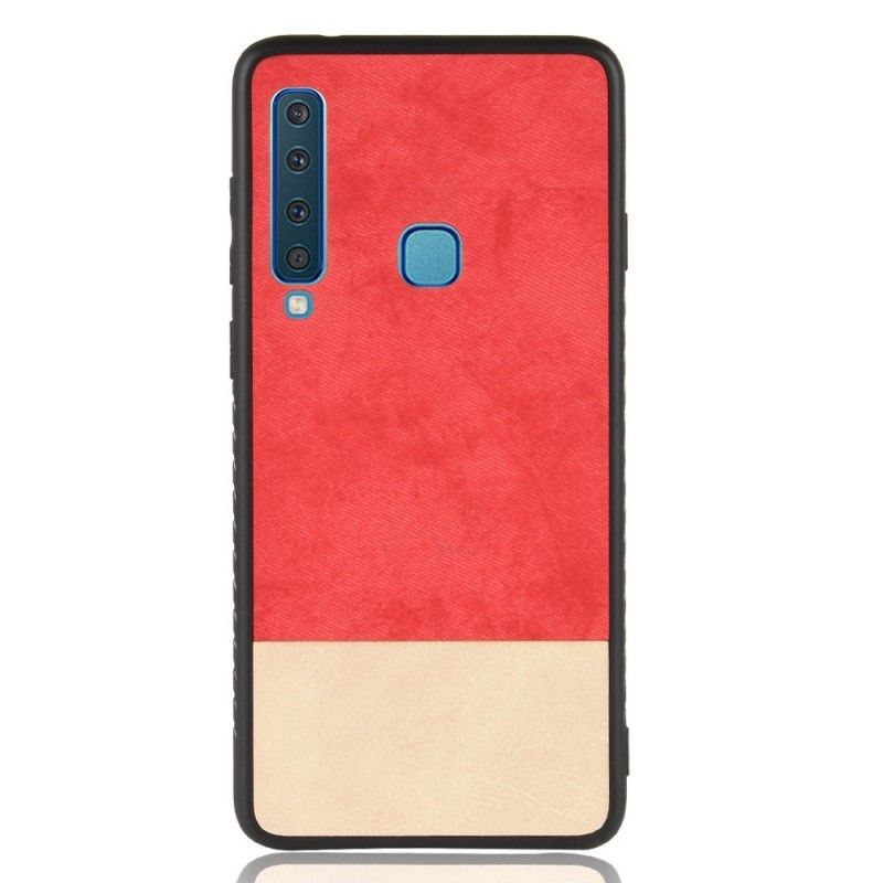 Hoesje Samsung Galaxy A9 Rood Grijs Tweekleurig Kunstleer
