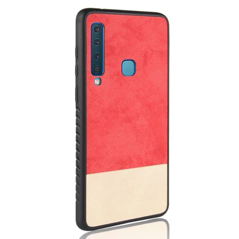 Hoesje Samsung Galaxy A9 Rood Grijs Tweekleurig Kunstleer