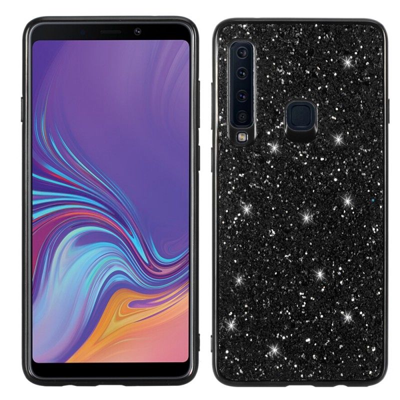 Hoesje Samsung Galaxy A9 Rood Zwart Ik Ben Glitter