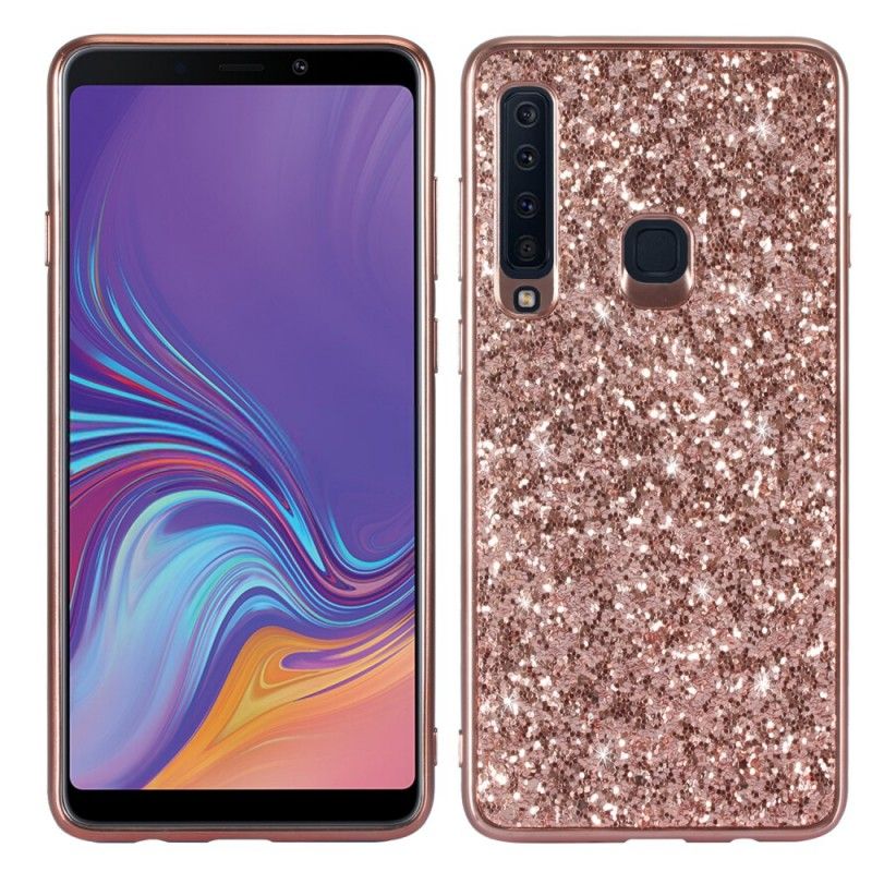 Hoesje Samsung Galaxy A9 Rood Zwart Ik Ben Glitter