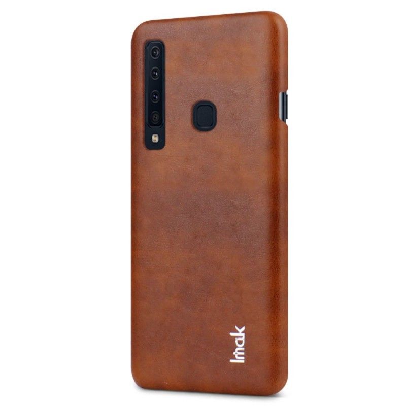 Hoesje voor Samsung Galaxy A9 Bruin Zwart Imak Ruiyi Serie Leereffect
