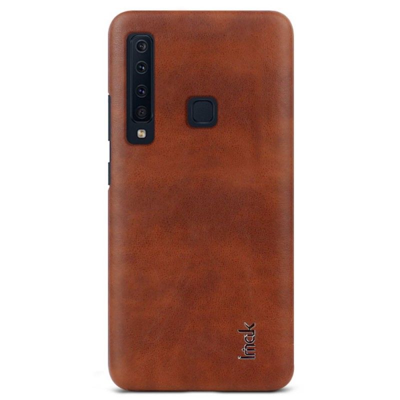 Hoesje voor Samsung Galaxy A9 Bruin Zwart Imak Ruiyi Serie Leereffect