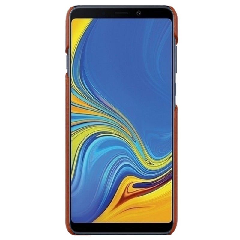 Hoesje voor Samsung Galaxy A9 Bruin Zwart Imak Ruiyi Serie Leereffect