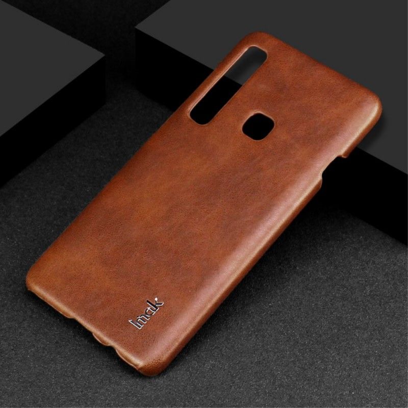 Hoesje voor Samsung Galaxy A9 Bruin Zwart Imak Ruiyi Serie Leereffect