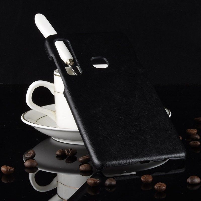 Hoesje voor Samsung Galaxy A9 Grijs Retro Leereffect