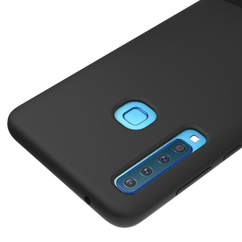 Hoesje voor Samsung Galaxy A9 Wit Zwart Siliconenvloeistof