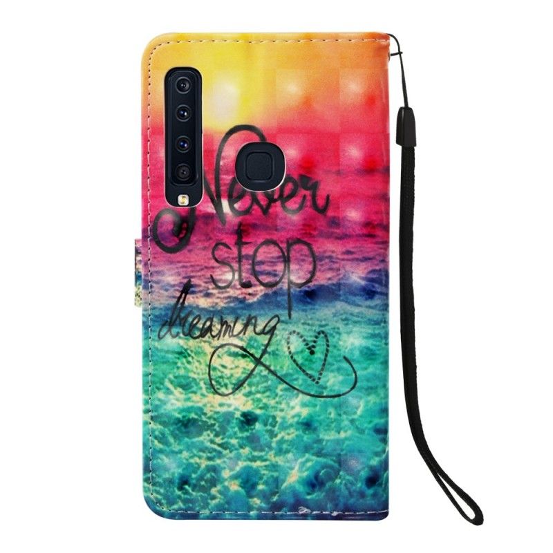 Leren Hoesje Samsung Galaxy A9 Telefoonhoesje Stop Nooit Met Dromen