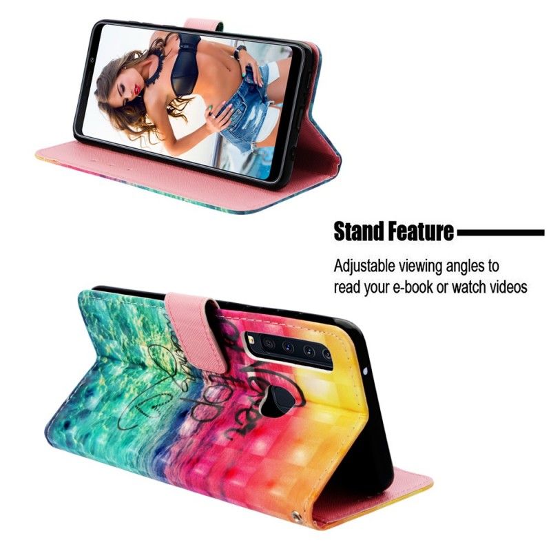 Leren Hoesje Samsung Galaxy A9 Telefoonhoesje Stop Nooit Met Dromen