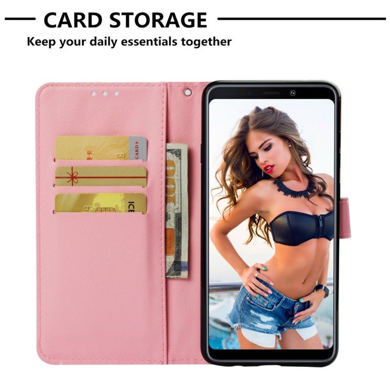 Leren Hoesje Samsung Galaxy A9 Telefoonhoesje Stop Nooit Met Dromen