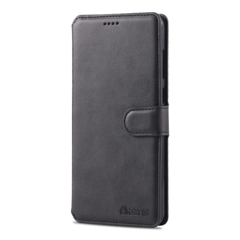 Leren Hoesje voor Samsung Galaxy A9 Grijs Zwart Retro Azns