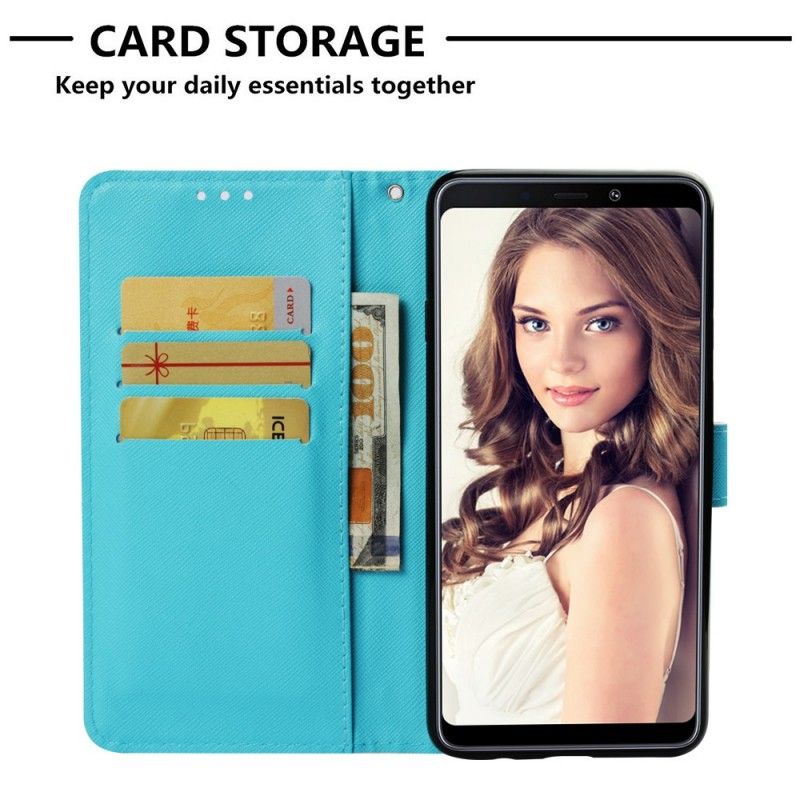 Leren Hoesje voor Samsung Galaxy A9 Juffrouw Uil Met String