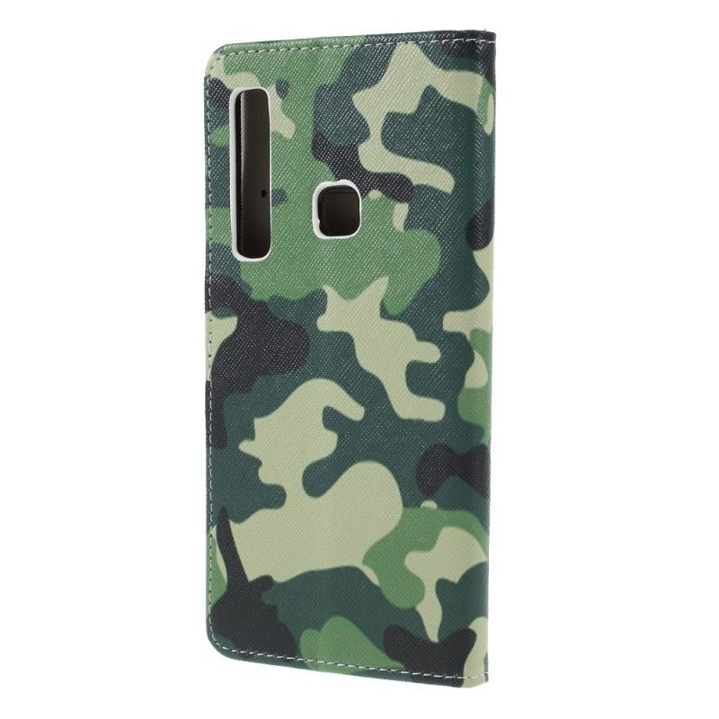 Leren Hoesje voor Samsung Galaxy A9 Militaire Camouflage