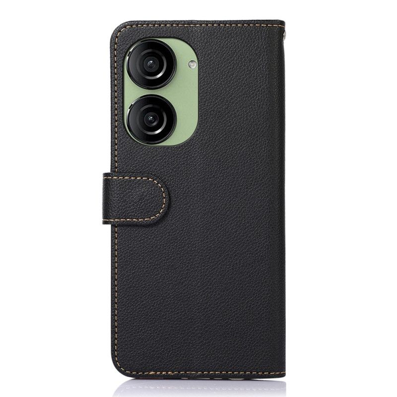 Flip Case Leren Asus Zenfone 10 Tweekleurige Lychee Textuur Khazneh
