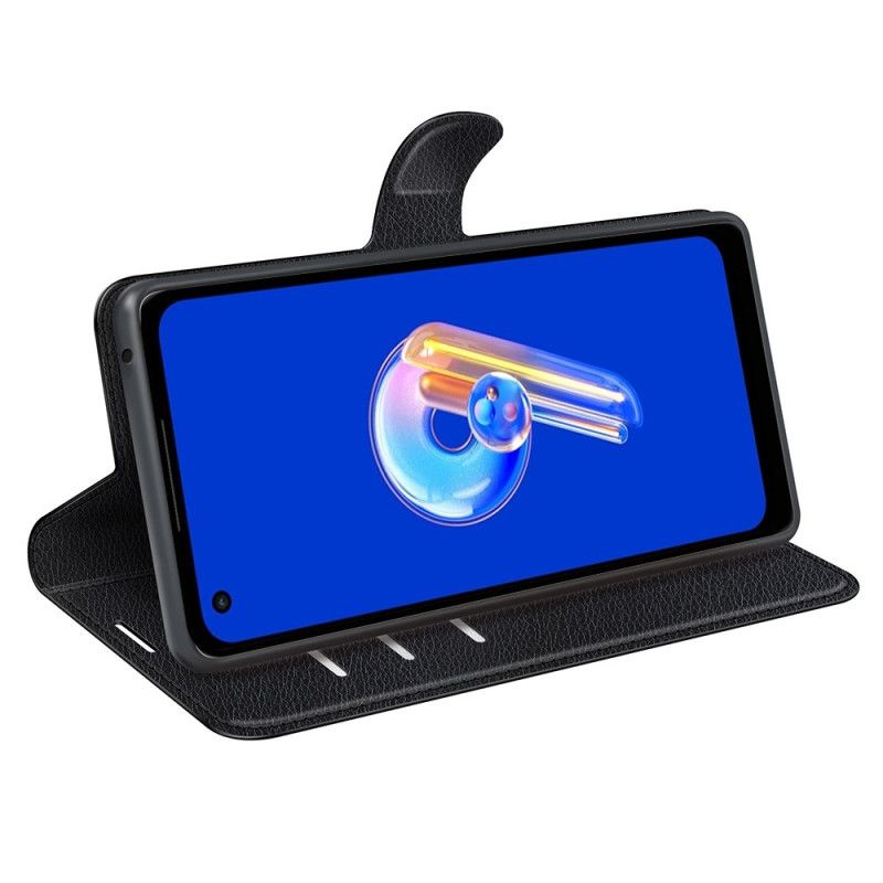 Leren Hoesje Asus Zenfone 10 Klassiek Lychee Kunstleer Bescherming Hoesje