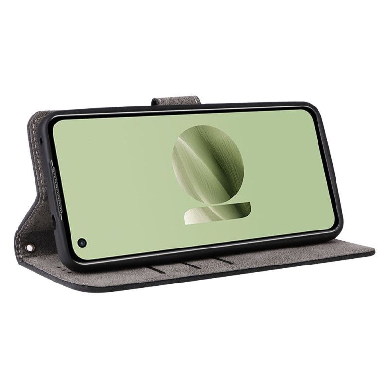 Leren Hoesje Asus Zenfone 10 Rfid Suède-effect Bescherming Hoesje