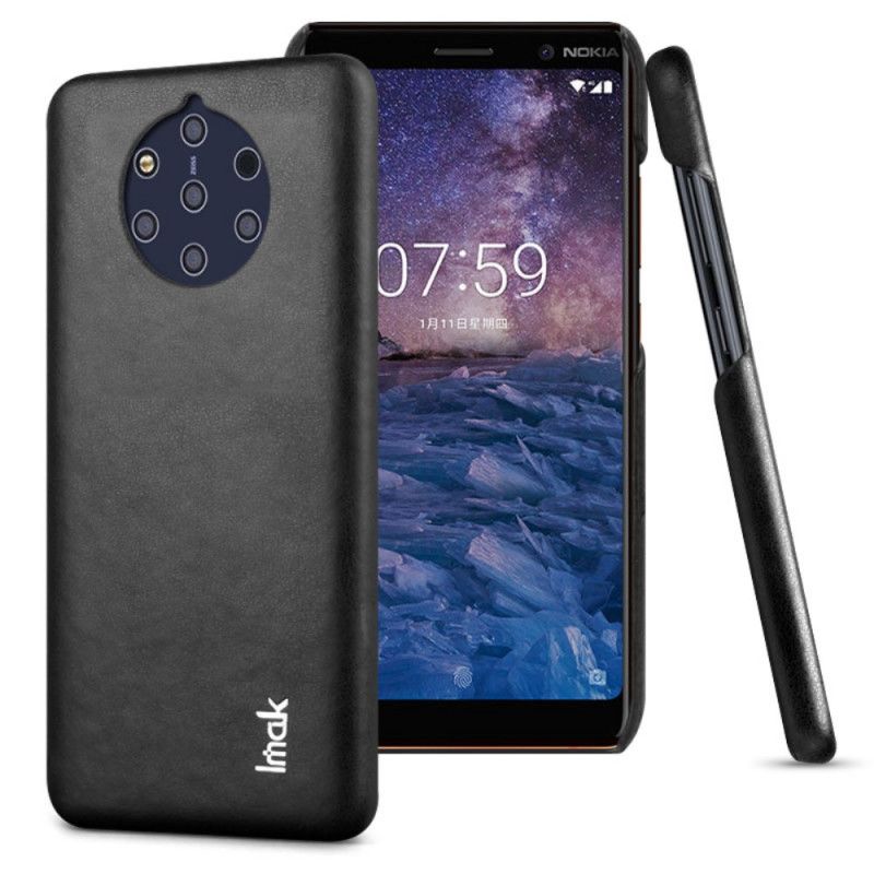 Hoesje Nokia 9 PureView Bruin Zwart Imak-Serie Leereffect