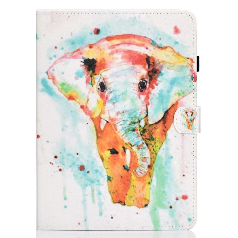 Bescherming Hoesje iPad Air 10.9" (2020) Telefoonhoesje Aquarel Olifant