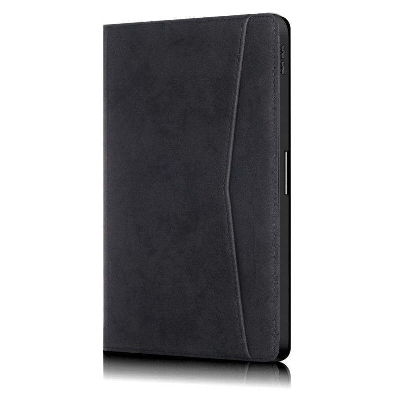 Case iPad Air 10.9" (2020) Grijs Zwart Telefoonhoesje Businesscase Met Leereffect