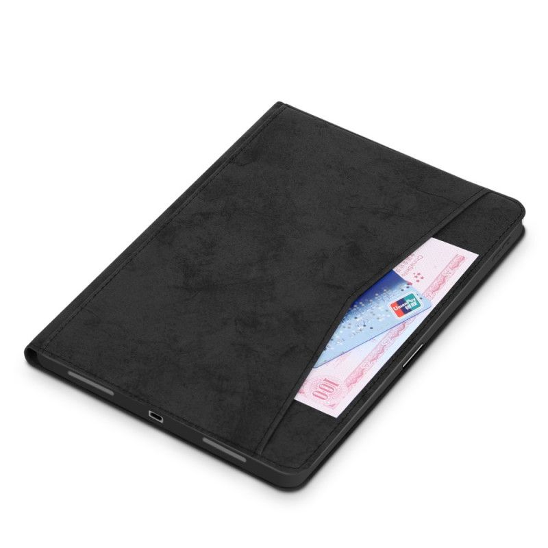 Case iPad Air 10.9" (2020) Grijs Zwart Telefoonhoesje Businesscase Met Leereffect