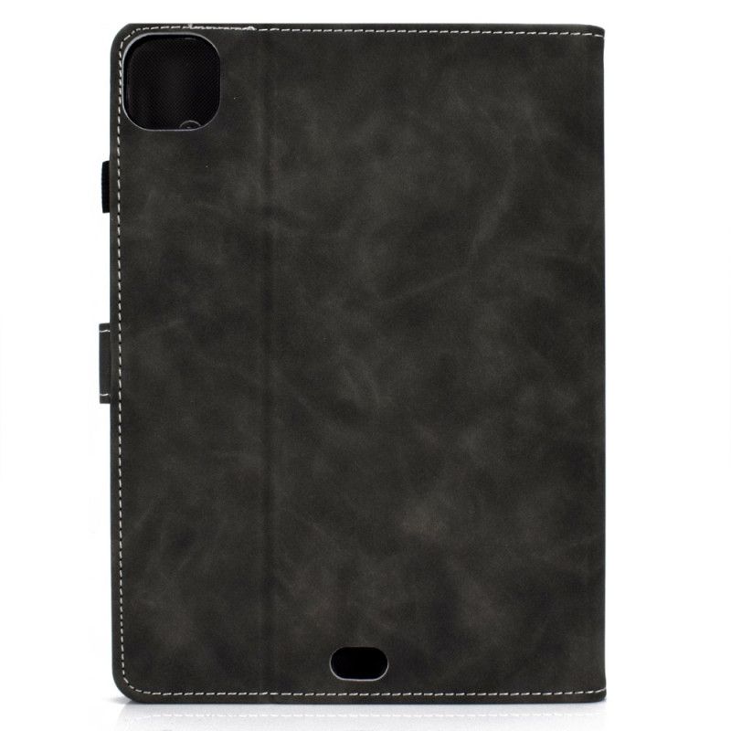 Cover Folio-hoesje iPad Air 10.9" (2020) Rood Zwart Telefoonhoesje Vintage Kunstleer