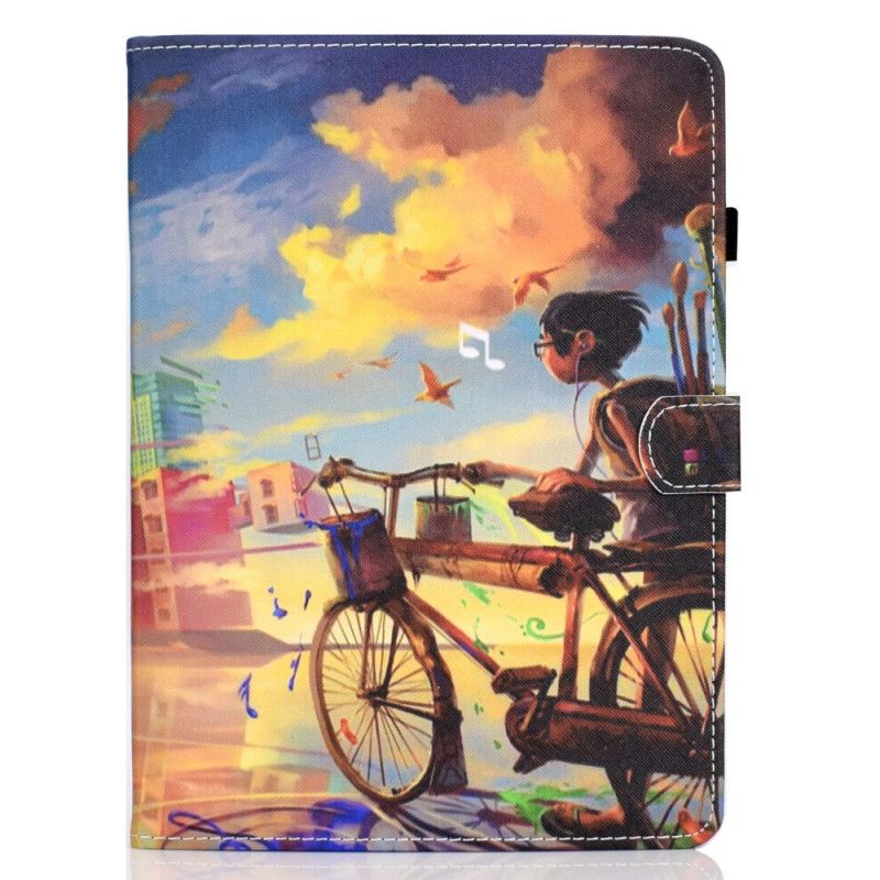 Leren Hoesje iPad Air 10.9" (2020) Fiets Art