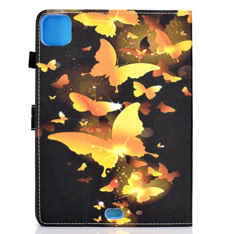 Leren Hoesje iPad Air 10.9" (2020) Gele Vlinders