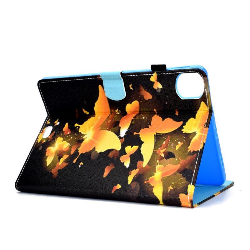 Leren Hoesje iPad Air 10.9" (2020) Gele Vlinders