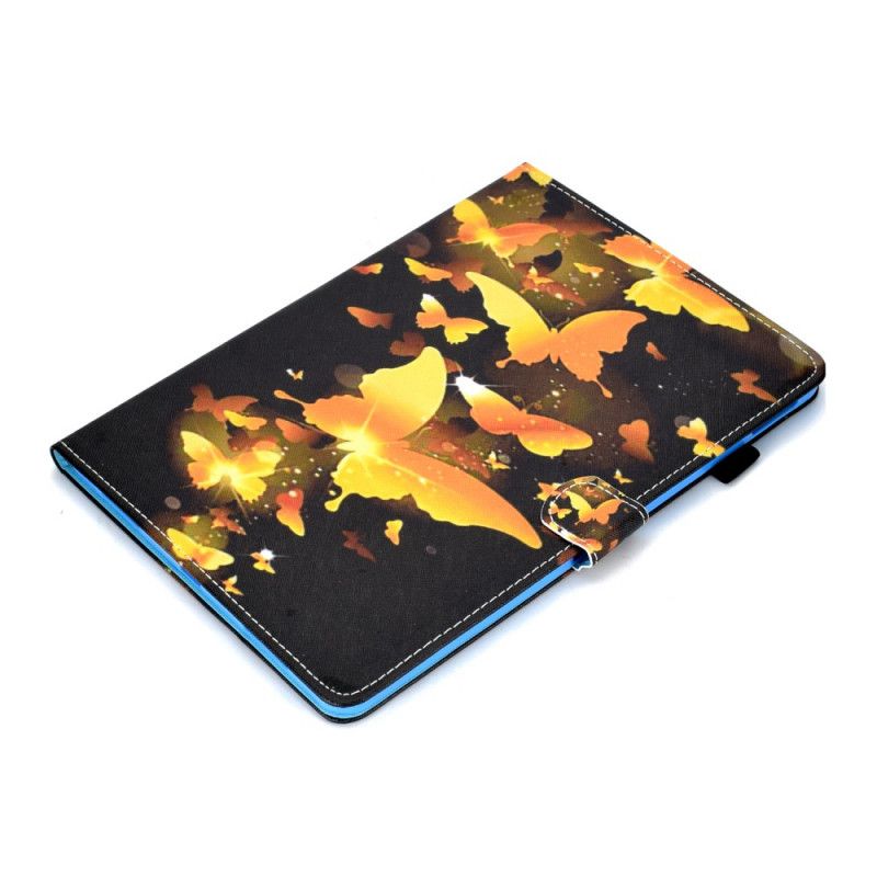 Leren Hoesje iPad Air 10.9" (2020) Gele Vlinders