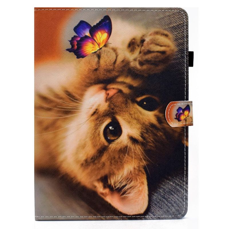 Leren Hoesje iPad Air 10.9" (2020) Mijn Kitten En Vlinder