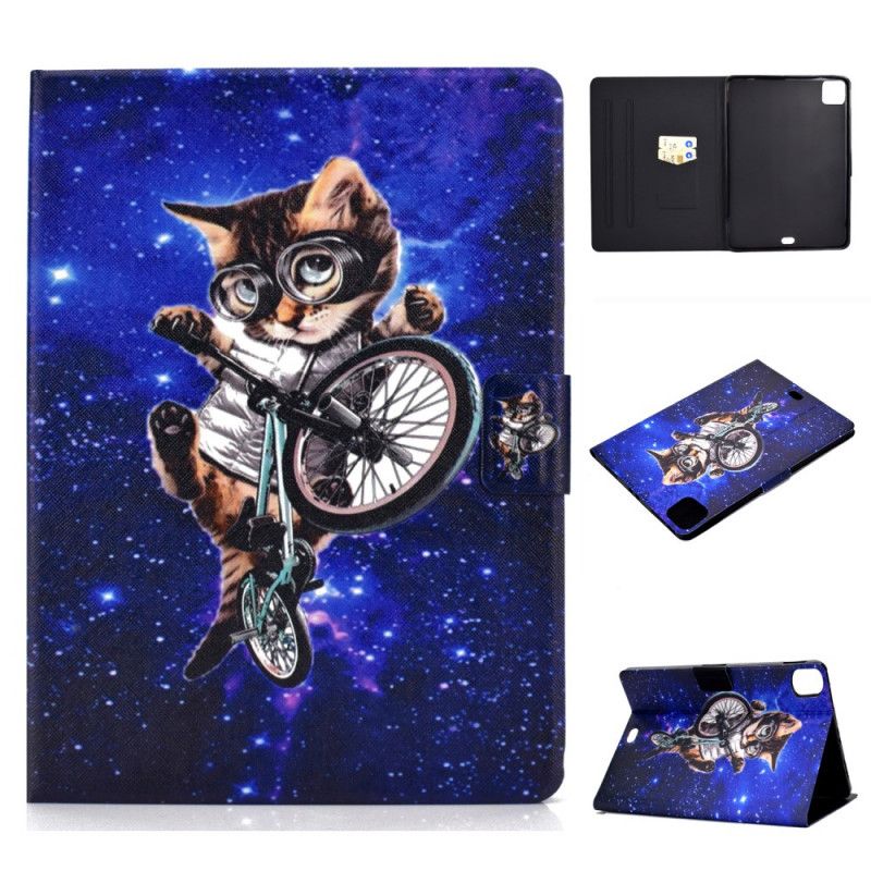 Leren Hoesje iPad Air 10.9" (2020) Telefoonhoesje Cyclo-Kat