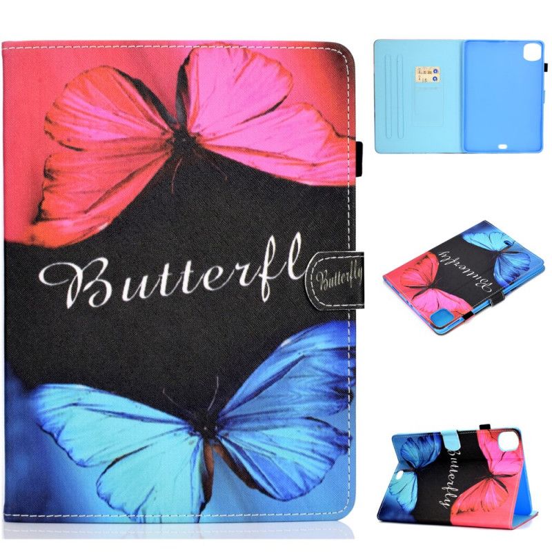 Leren Hoesje iPad Air 10.9" (2020) Telefoonhoesje Vlinders