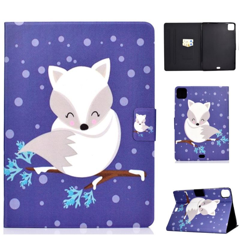 Leren Hoesje iPad Air 10.9" (2020) Telefoonhoesje Witte Vos