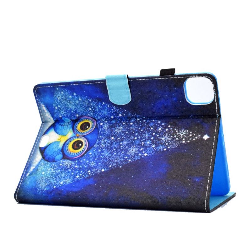 Leren Hoesje voor iPad Air 10.9" (2020) Blauwe Uil