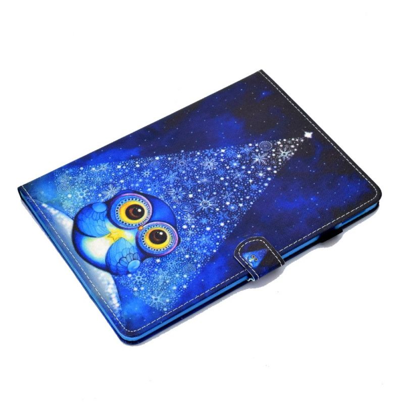 Leren Hoesje voor iPad Air 10.9" (2020) Blauwe Uil