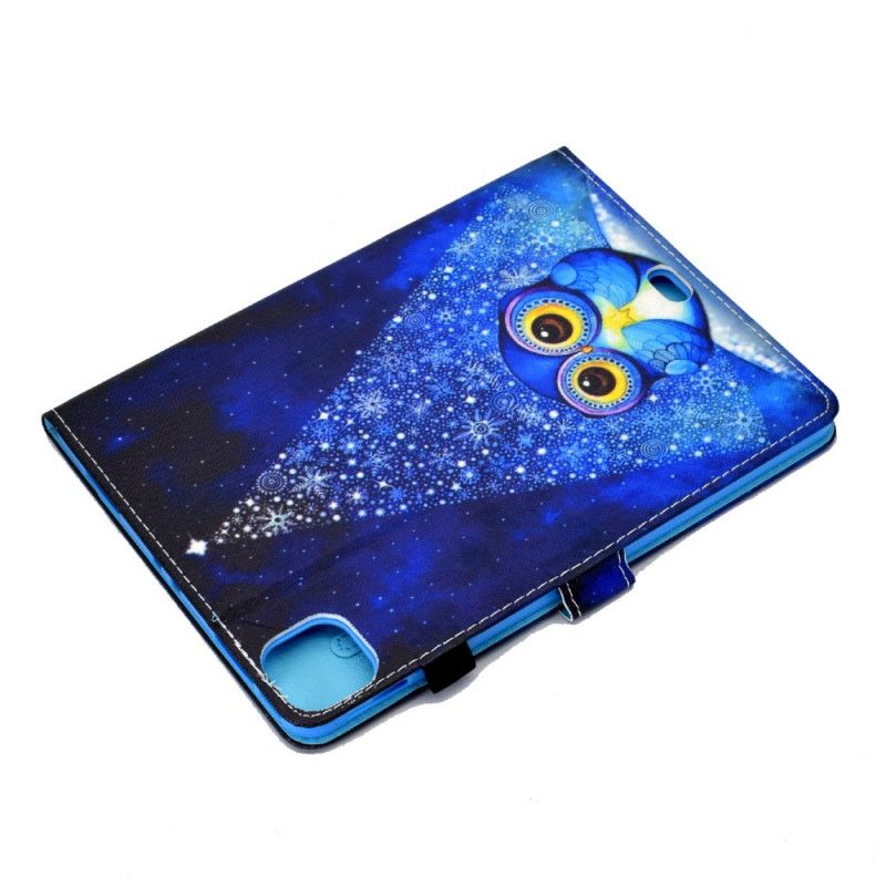 Leren Hoesje voor iPad Air 10.9" (2020) Blauwe Uil