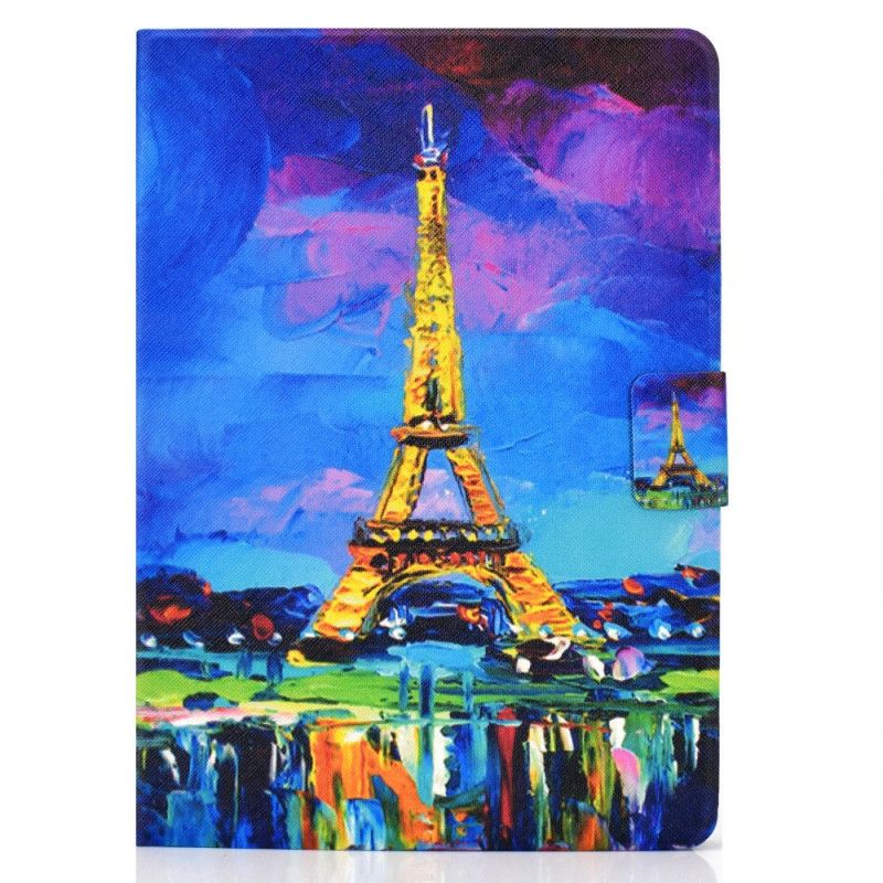 Leren Hoesje voor iPad Air 10.9" (2020) Eiffeltoren Art