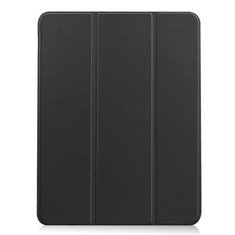 Smart Case iPad Air 10.9" (2020) Grijs Zwart Litchi Lederen Stylushouder