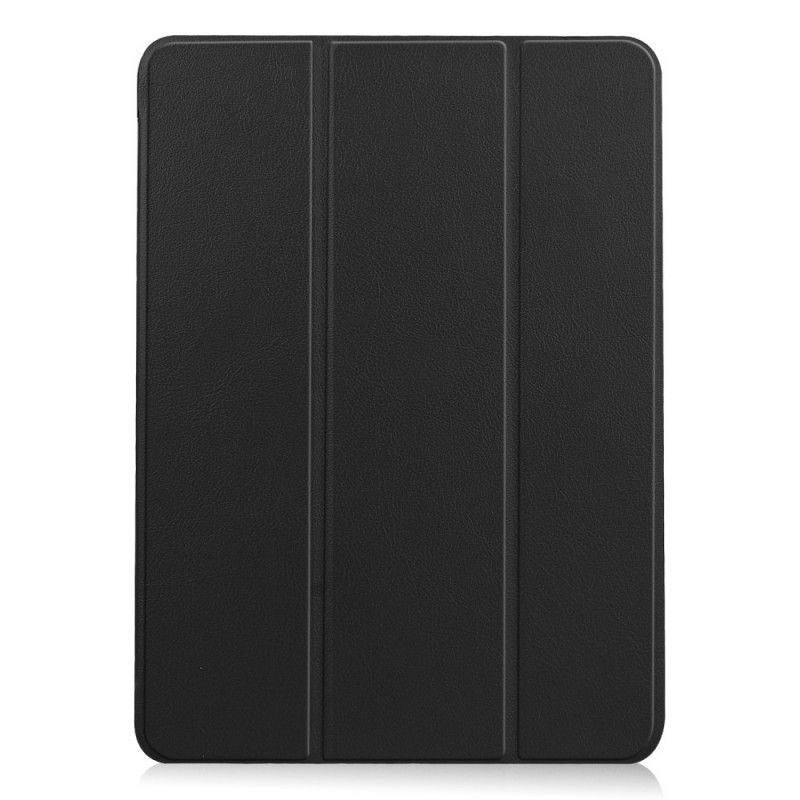 Smart Case iPad Air 10.9" (2020) Wit Zwart Lychee Lederen Stijl