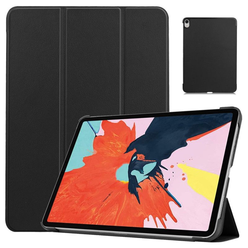 Smart Case iPad Air 10.9" (2020) Wit Zwart Lychee Lederen Stijl