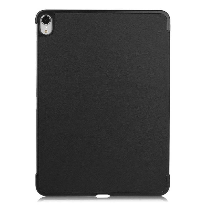 Smart Case iPad Air 10.9" (2020) Wit Zwart Lychee Lederen Stijl
