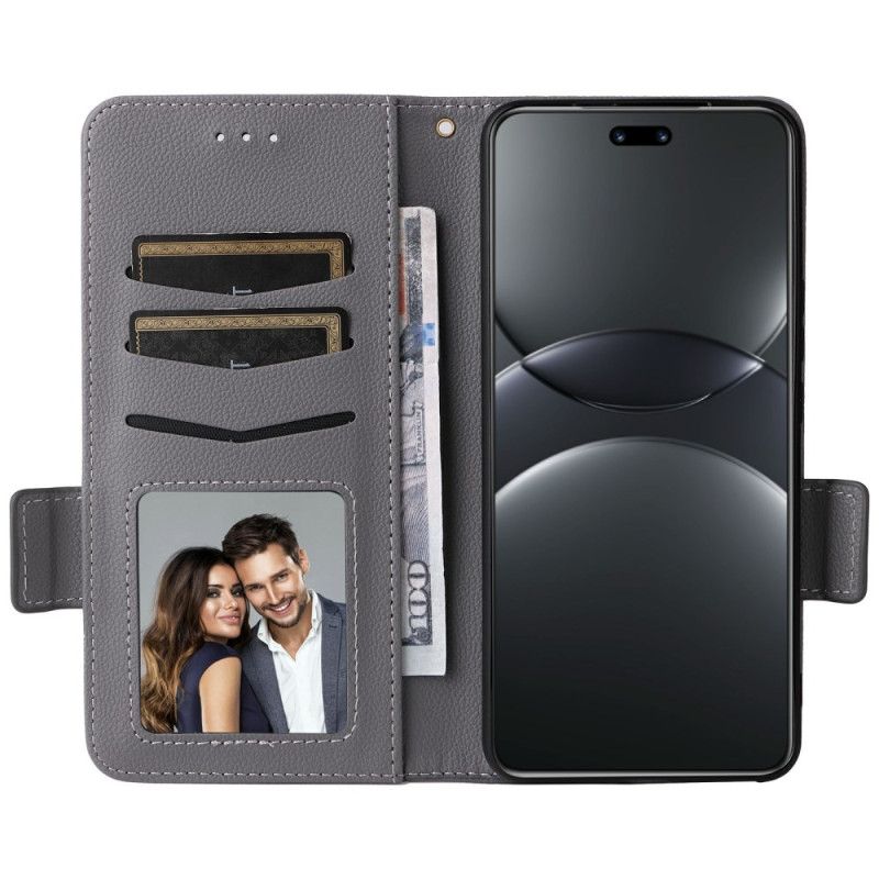 Bescherming Hoesje Huawei Nova 13 Pro Lychee Imitatieleren Bandje