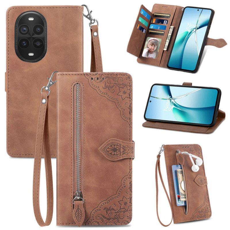 Leren Hoesje Huawei Nova 13 Pro Kantprint Bescherming Hoesje