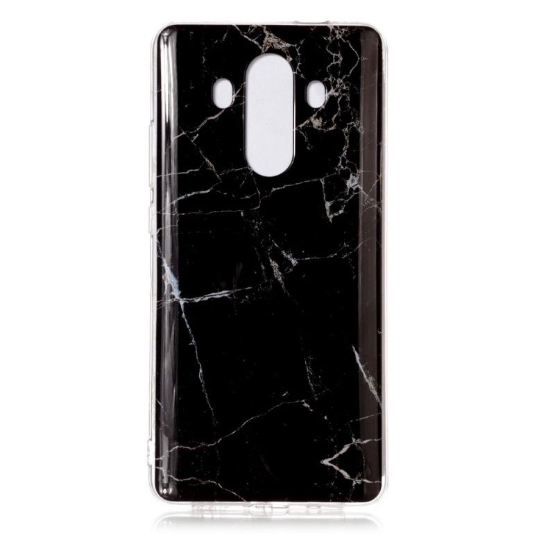 Case Hoesje Huawei Mate 10 Pro Wit Zwart Telefoonhoesje Marmer