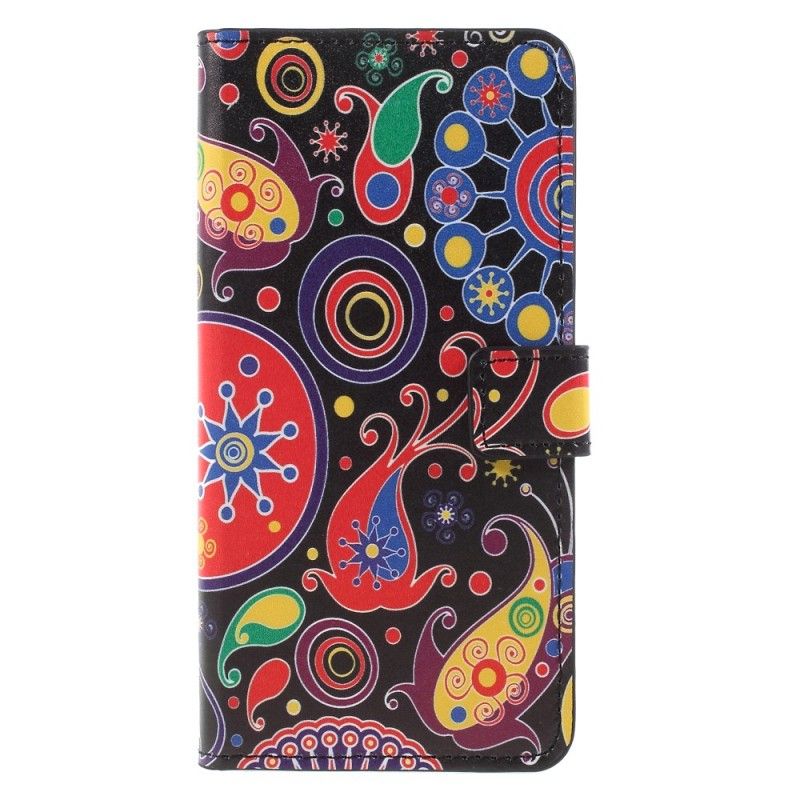 Flip Case Leren Huawei Mate 10 Pro Melkwegontwerp