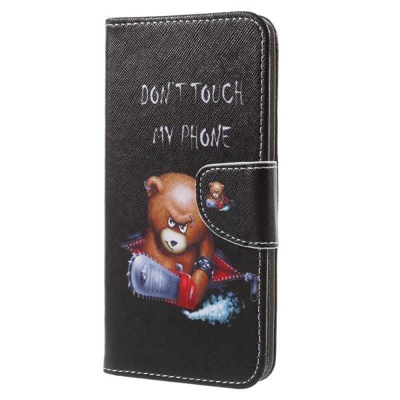 Leren Hoesje Huawei Mate 10 Pro Telefoonhoesje Gevaarlijke Beer