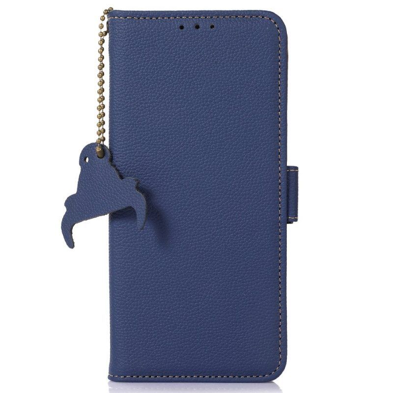 Flip Case voor Xiaomi Redmi Note 12 4G Echt Rfid-gestructureerd Leer